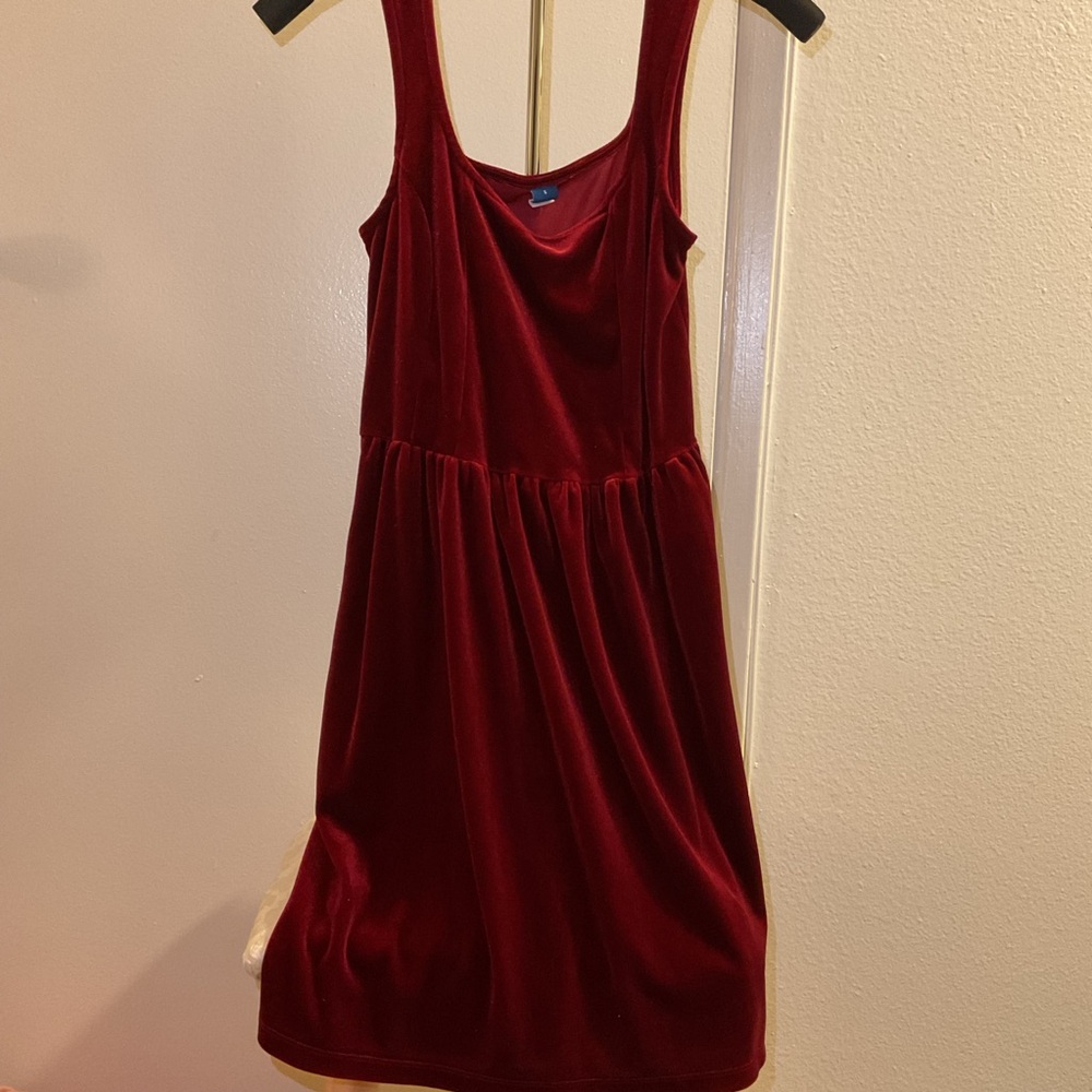 Elegant Red Velvet Juniors Dress